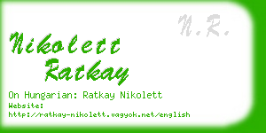 nikolett ratkay business card